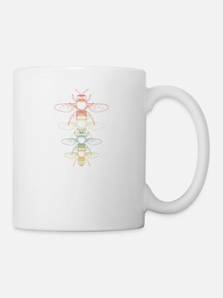 Retro Imker Bienen Geschenk - Tasse - Weiß