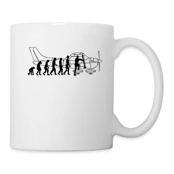 Evolution pilote pilote avion volant - Mug blanc - blanc - Droite