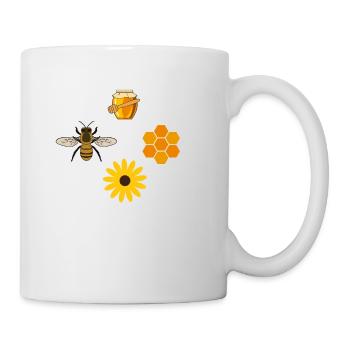 Abeille apiculteur cadeau motif miel - Mug blanc - blanc - Droite