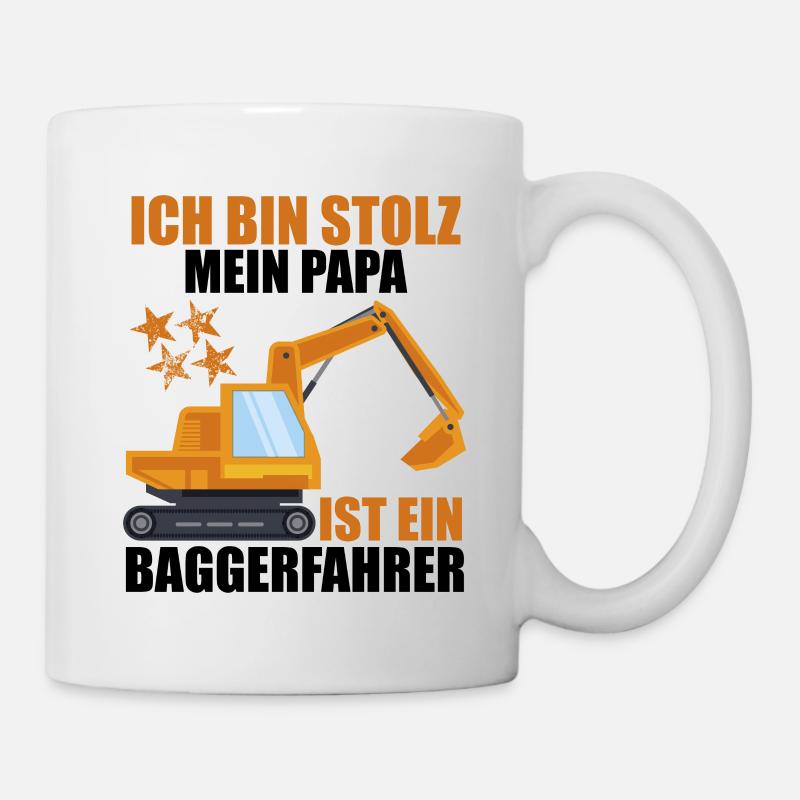 Bagger Shirt Baggerfahrer Shirt Bagger Geschenke - Tasse - Weiß