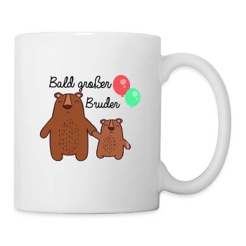 Bald großer Bruder, Geschwisterkind, Geburt Cool - Tasse - Weiß - Rechts