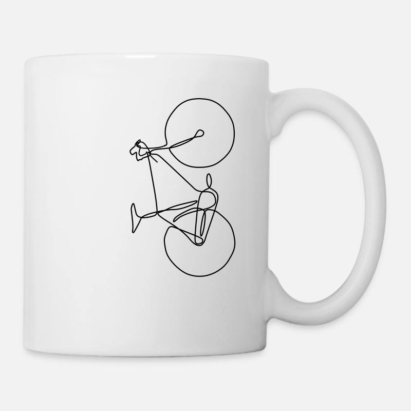 Fahrrad Radfahrer Geschenk - Tasse - Weiß