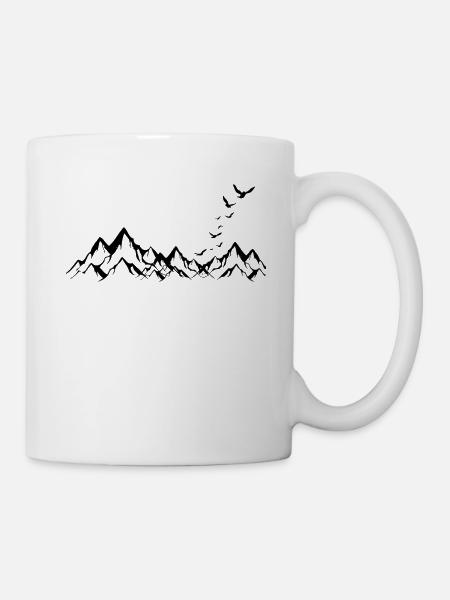 Berge Berge Berg - Tasse - Weiß