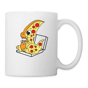 Niedlicher und entzückender "Pizzasaurus" TStück - Tasse - Weiß - Rechts