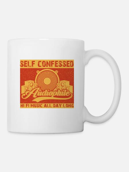 Vintage haut de gamme audiophile référence Hifi Freak - Mug blanc - blanc