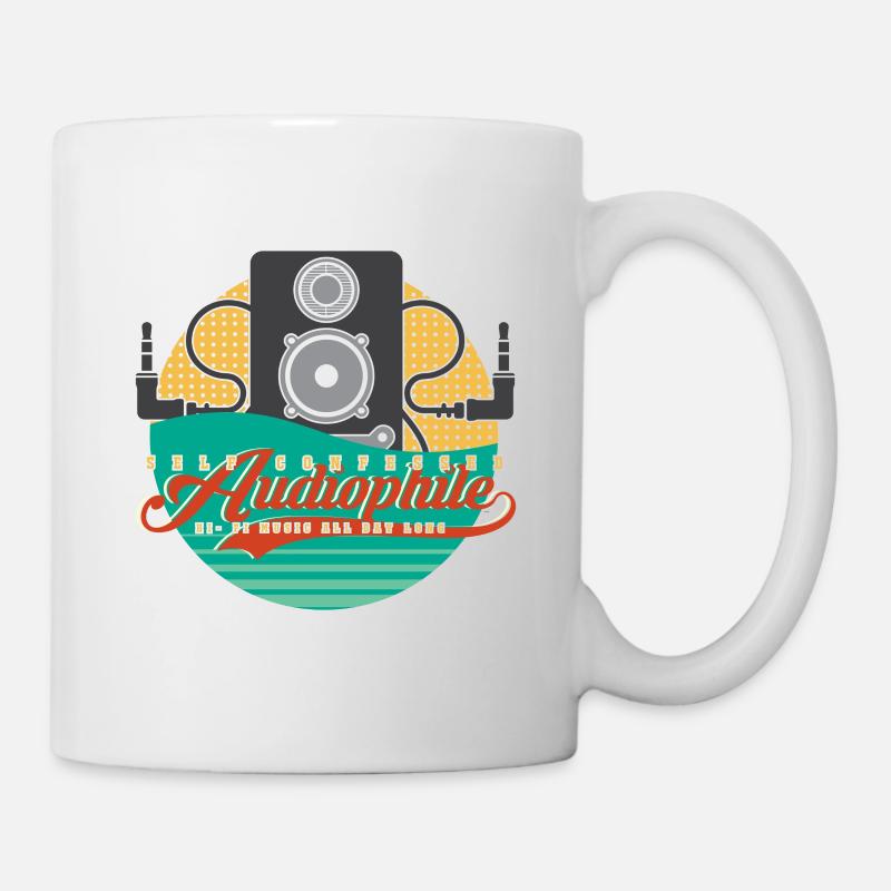 Vintage haut de gamme audiophile référence Hifi Freak - Mug blanc - blanc