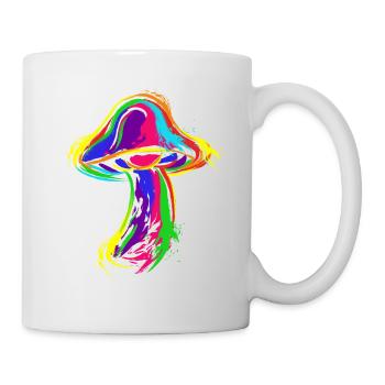 Goa Psytrance Magic Mushroom Gift pour Goa Trancer - Mug blanc - blanc - Droite