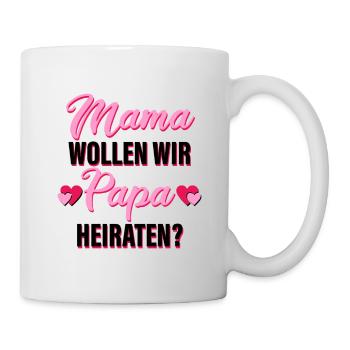 Maman Veut-elle se marier avec papa ? - Demande en mariage - Mug blanc - blanc - Droite