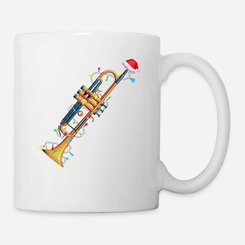 Weihnachten Trompete Musiker Xmas Geschenkidee - Tasse - Weiß