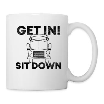 Assieds-toi, conducteur de bus - Mug blanc - blanc - Droite