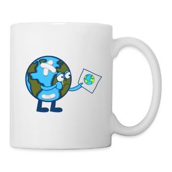 Rettet die Erde Umweltschutz Geschenkidee - Tasse - Weiß - Rechts
