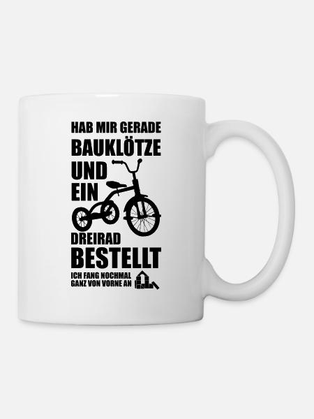 Lustige Sprüche Kindheit Optimismus Geschenkidee - Tasse - Weiß