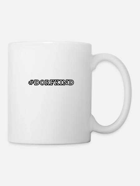 Dorfkind Hashtag Dorf Dorfleben - Tasse - Weiß