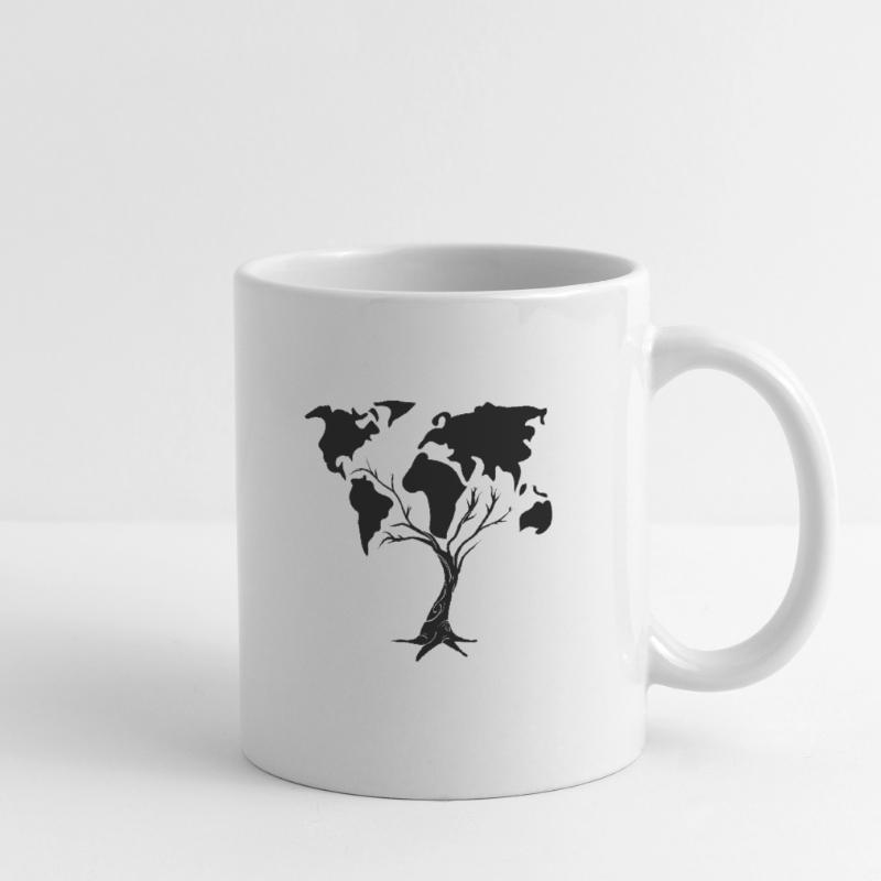 Tree Environment World Map Save the planet Mug