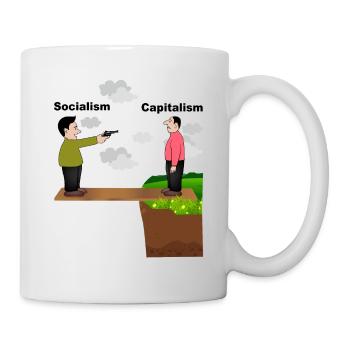 Socialisme contre le capitalisme conservateur - Mug blanc - blanc - Droite