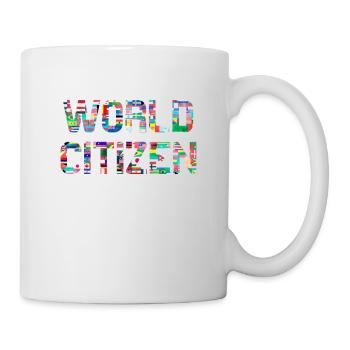 Citoyen du Monde (Drapeaux / Citoyens) avec drapeaux - Mug blanc - blanc - Droite