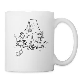 Camping sketch - Mug - white - Right