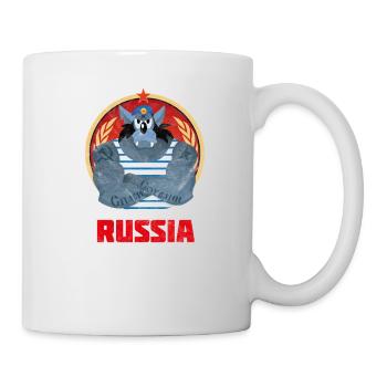 Vintage Russia Wolf - Mug blanc - blanc - Droite