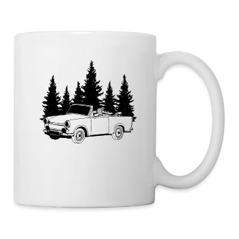 Trabi cabriolet pour les vacances d'été dans l'est - Mug blanc - blanc - Droite