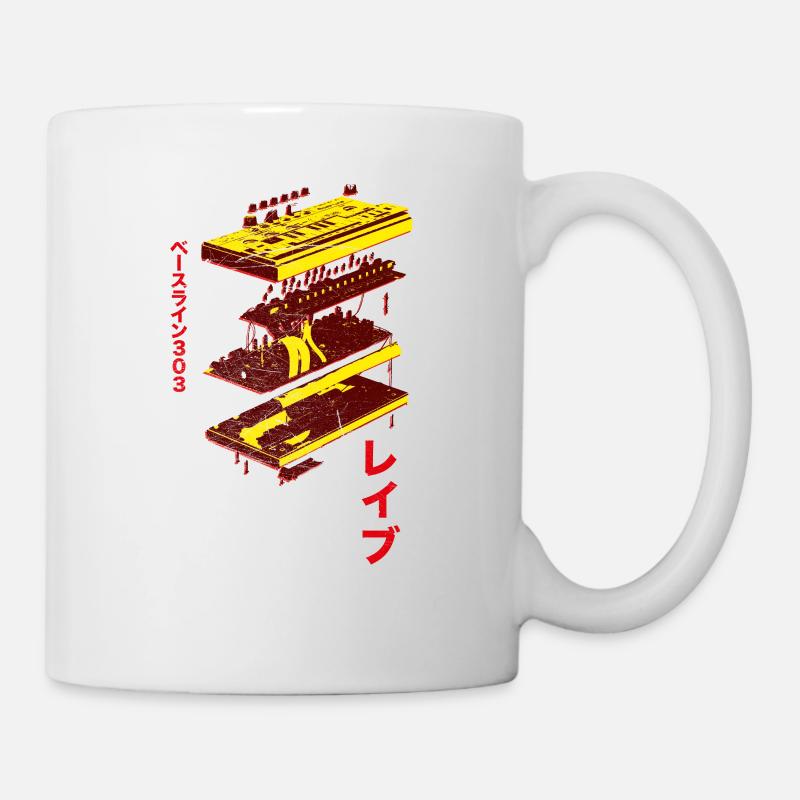 Acid Synth - Analog Japanese Synthesizer 303 - Mug - white