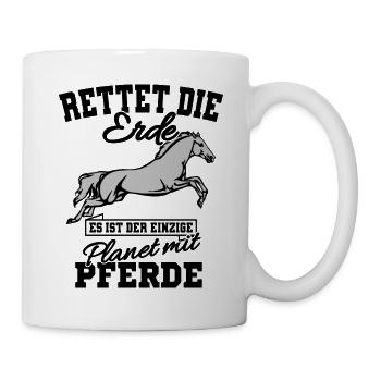 Pferdespruch Pferdesprüche Geschenkidee - Tasse - Weiß - Rechts
