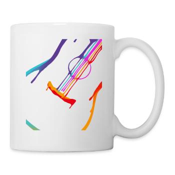 Farbverlauf Akustische Gitarre - Tasse - Weiß - Rechts