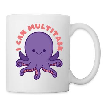 I can multitask Oktopus - Tasse - Weiß - Rechts