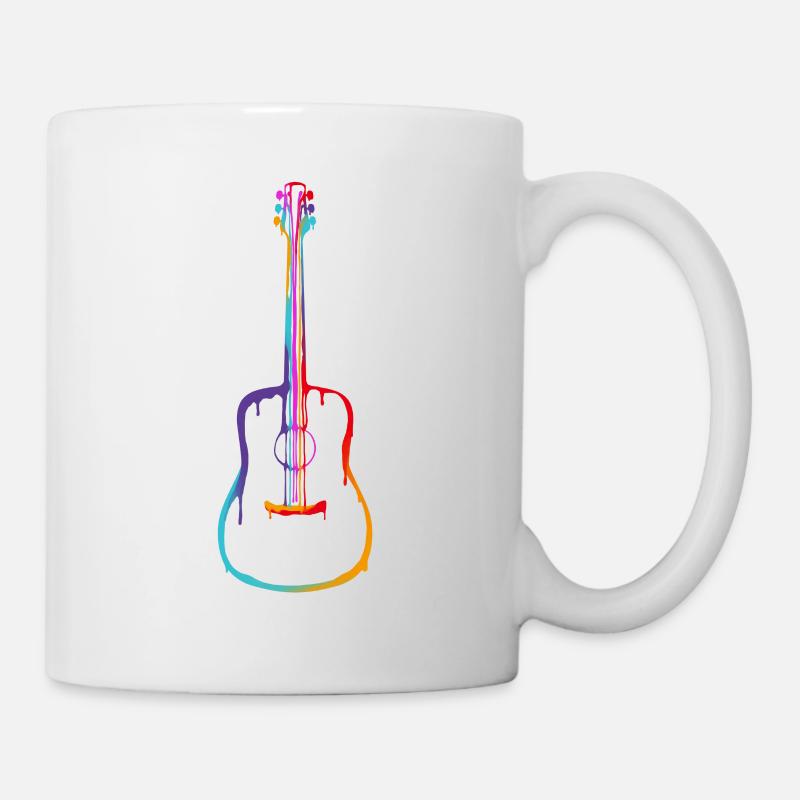 Farbverlauf Akustische Gitarre - Tasse - Weiß