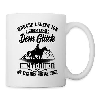 Pferdespruch Pferdesprüche Geschenkidee - Tasse - Weiß - Rechts