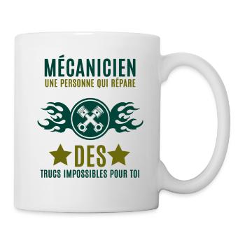 Mecanicien shirt • Mecanicien Cadeau - Mug blanc - blanc - Droite