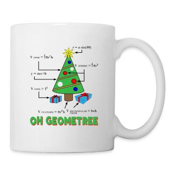 Geometrie Mathelehrer Mathe Weihnachten - Tasse - Weiß - Rechts