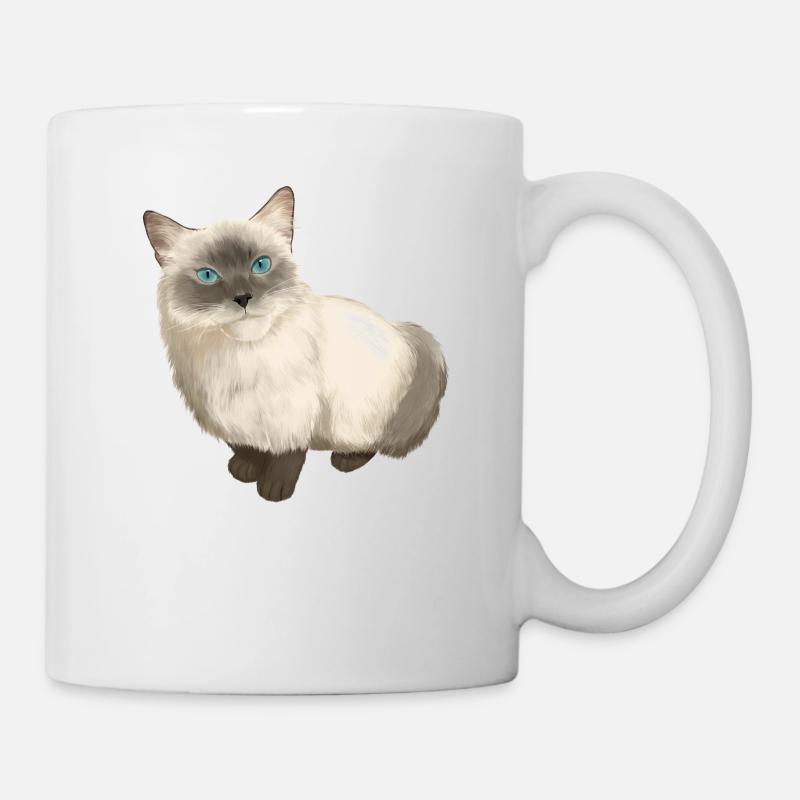 Ragdoll Katze - Tasse - Weiß