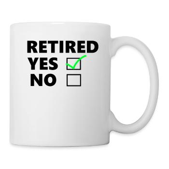 retraité - Mug blanc - blanc - Droite