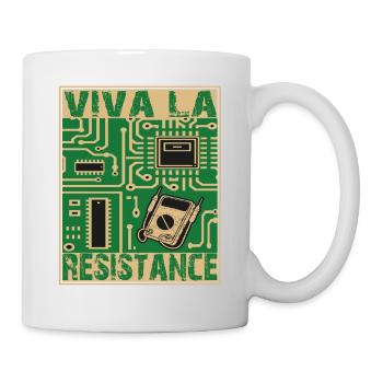 Viva La Resistance Resistance Funny Electronics - Mug - white - Right