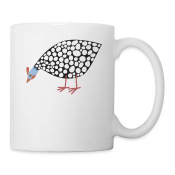 Perlhuhn - Tasse - Weiß - Rechts