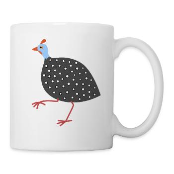 Perlhuhn 3 - Tasse - Weiß - Rechts