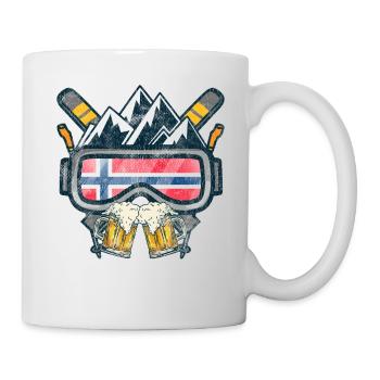 T-shirt Après-ski Norvège Bière Alcool Sport - Mug blanc - blanc - Droite