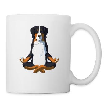 Chien de sennenhund bernois Yoga - Mug blanc - blanc - Droite