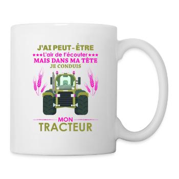Agriculteur Shirt • Pilote de Tracteur • Cadeau - Mug blanc - blanc - Droite