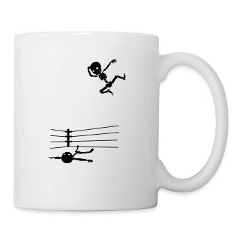 Wrestling Skeletons Halloween - Mug - white - Right