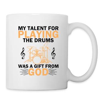 Gift idea percussion player - Mug - white - Right