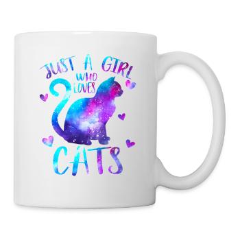 Nur ein Mädchen, das Katzen liebt - Tasse - Weiß - Rechts