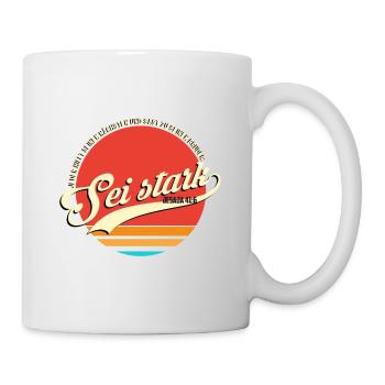 Bibel Jesaja 41:6 Texte Verse Vintage German - Tasse - Weiß - Rechts