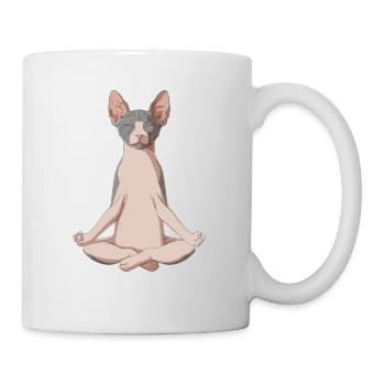 Sphynx Katze - Tasse - Weiß - Rechts