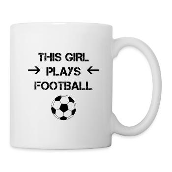This girl is playing football - Mug - white - Right