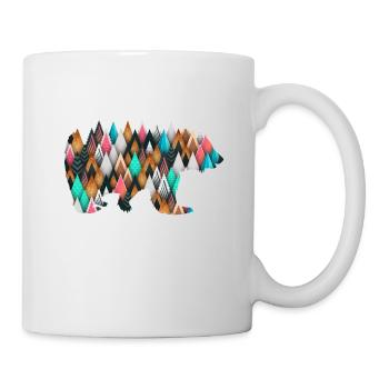 Bär Wildnis Geometrisch Dreiecke - Tasse - Weiß - Rechts