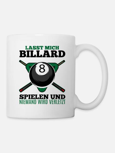Billard shirt • Billard spielen • Geschenk - Tasse - Weiß