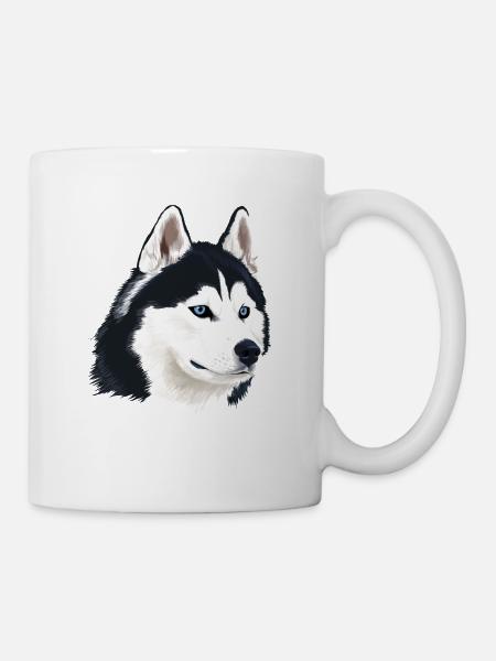Chien husky - Mug blanc - blanc