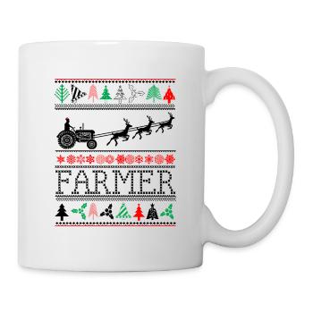 Ugly Christmas Farmer Landwirt - Mug - white - Right