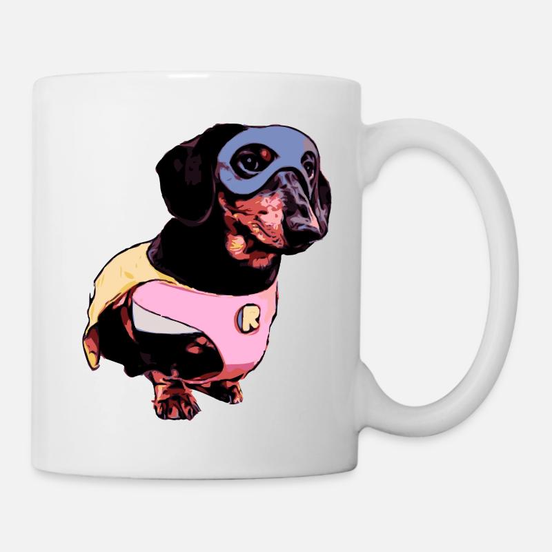 Dackel Superheld - Tasse - Weiß